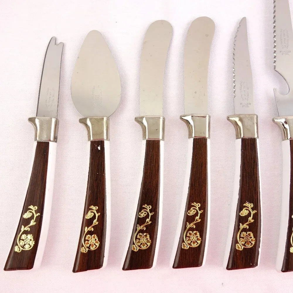 Vintage Lifetime Cutlery Sheffield England Stainless‎ Steel Blades Knives Set
